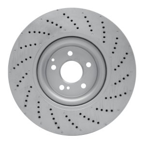 Mercedes-Benz E550 Brake Rotor (1) - Front - R1 Concepts - Drilled Carbon Alloy GeoMET - `08-`21
